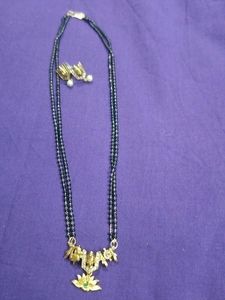 Gold Mangalsutra with Earrings 🤩