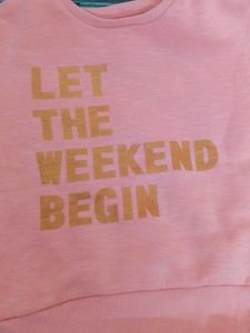 Peach "Weekend" Sweatshirt
