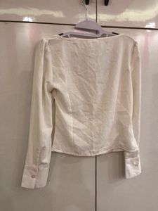 Chic White Square Neck Top