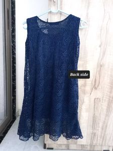 Navy Blue Lace Dress