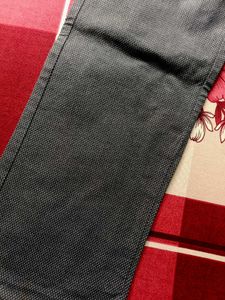 black and white textured trousers