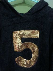 Black Hoodie with Number 5