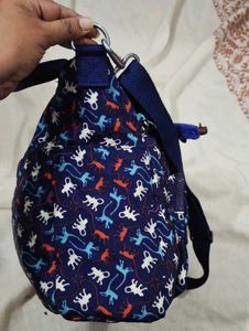 Kipling Blue Monkey Print Shoulder Bag