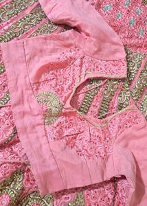 Stunning Pink Embroidered Lehenga Choli