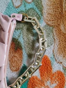 Pink Chain mini Handle Bag