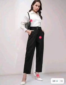 🎀Chic Black Belted Trousers for women 🎀