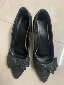 Sparkly Bow Ballet Flats