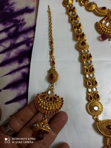 Gold Bridal JewellerySet,Hair Accessories Of17pcs