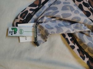 Newme leopard print mesh top