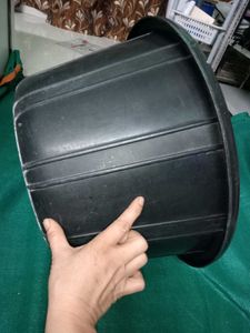 Large Black Plastic Bucket