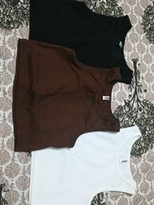 3 Pack Basic round neck sleeveless Tank Tops