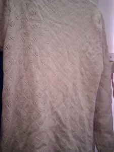 beige Knit Cardigan with Pockets