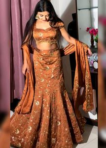 🧡6 Meter Flare Fish Cut Lehga Set🧡