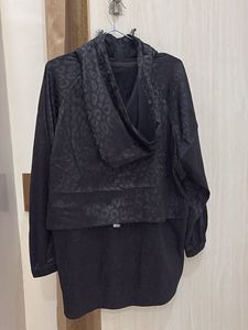 Black Leopard Print windcheater