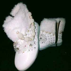 Cute White Baby Shoes