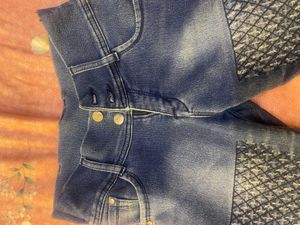 Stylish Patterned Denim Jeans