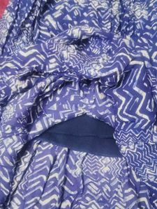 Blue &amp; White Abstract Print Dress