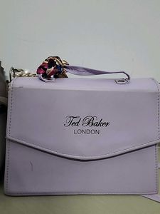 Ted Baker Lavender Shoulder Bag &amp; Grey Bow Ba