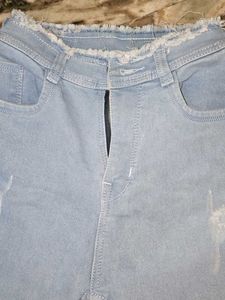 Light Blue Distressed Jeans