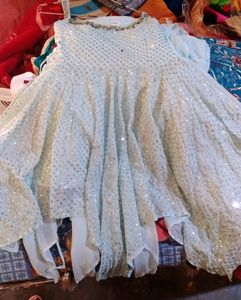 Light Blue Sequin Party Dress