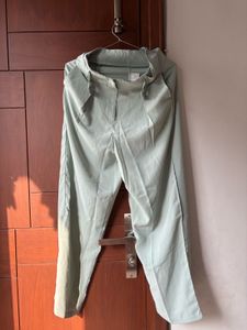 Pastel Green Wide-Leg Pants