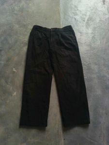 Classic Black Formal Cotton Wool Trousers