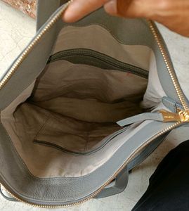 brand JILLSTUART Chic Grey Leather Shoulder Bag