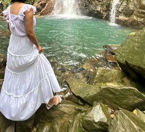 White Tiered Maxi Dress