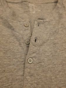 Men's Grey Henley T-Shirt