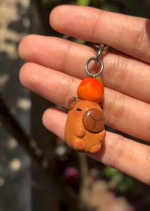 Orange Capybara Charm | Keychain