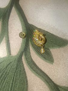 Beautiful Peacock Earrings 18 carat gold plated