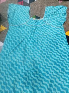 Blue Patterned Nightdress