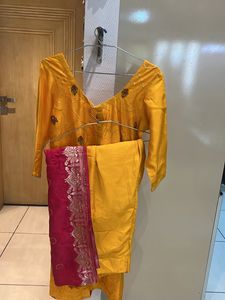 Yellow Haldi Wedding Dress