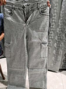 Grey Cargo Jeans