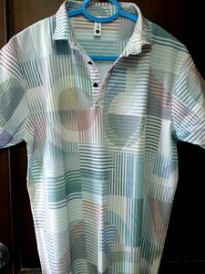 brand new Retro Geometric Polo Shirt