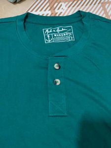 Green Long Sleeve Henley Shirt