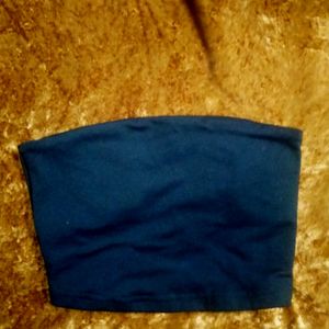 Imported Black Tube Top With Adjustable Back Strap