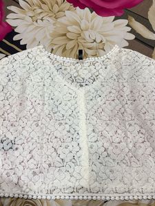 Elegant White Lace Blouse