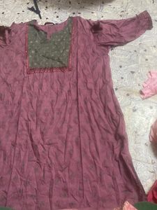 Purple Floral Kurti
