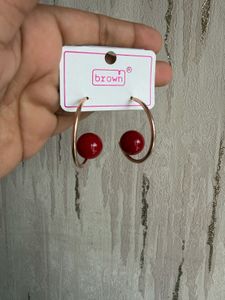 Cherry Hoop Earrings