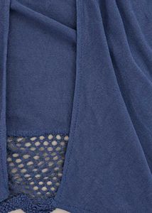 Women's Blue Open Front Cardigan