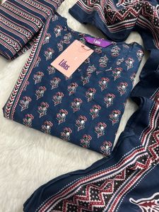 Libas stylish Blue Printed Kurta Set