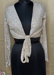 Sparkling Sequin Crop Bolero