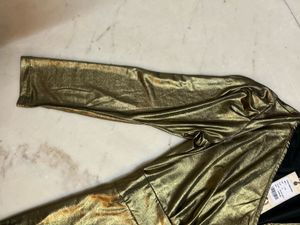 Party-Ready Gold Metallic Dress