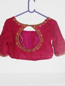 Designer Embroidered Pink Blouse