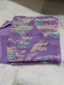 Beautiful Purple Printed Saree