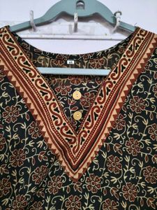 Floral Print Cotton Kurta