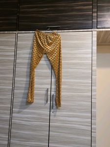 Golden Velvet Polka Dot Leggings