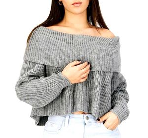 New Gray Boat Neck Sweater✨💕
