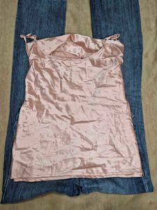 satin crowl neck cami top 🎀